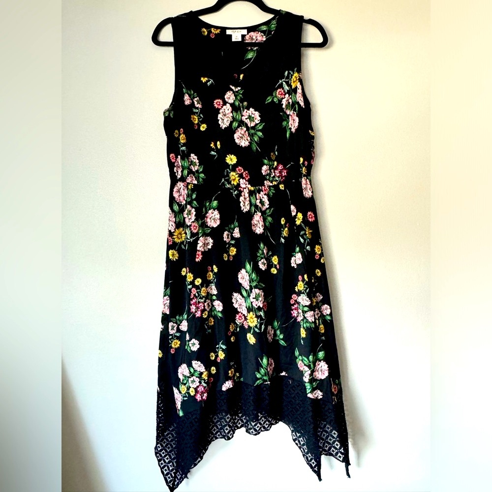 Style‎ & Co Lace Trim Midi Dress